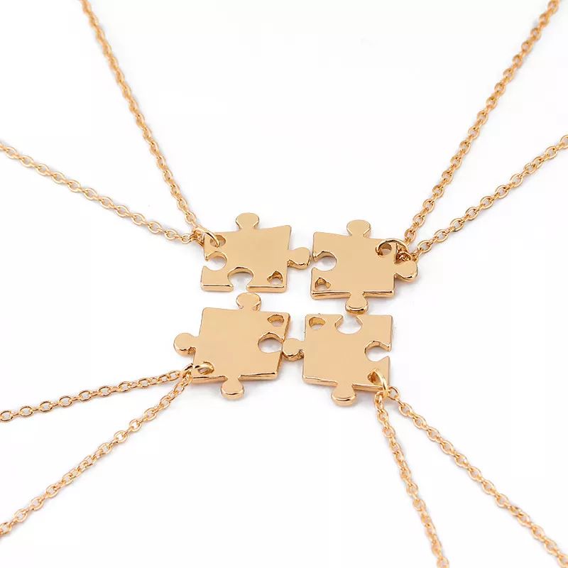 INF Puslespilshalskæde til venner og familie 4-pak guld