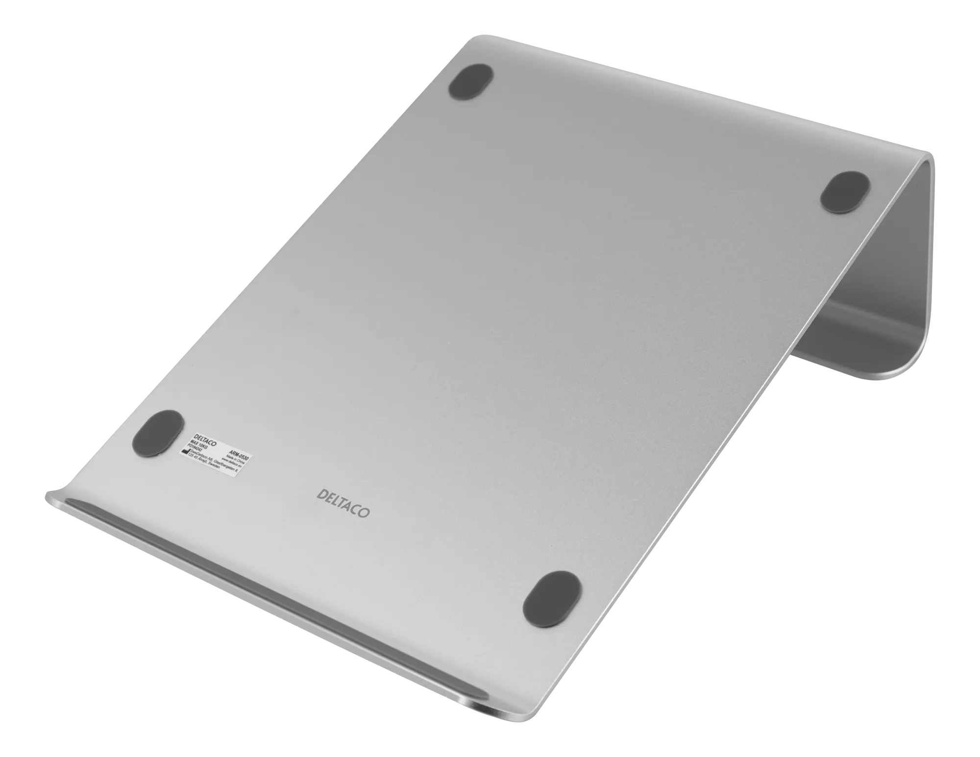 deltaco Laptop and tablet stand, aluminum 11-15", silver