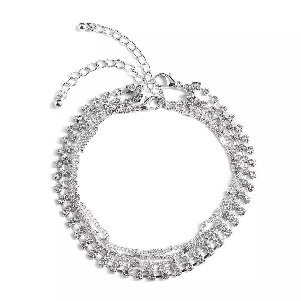 INF Fodlænke med rhinsten 2 stk