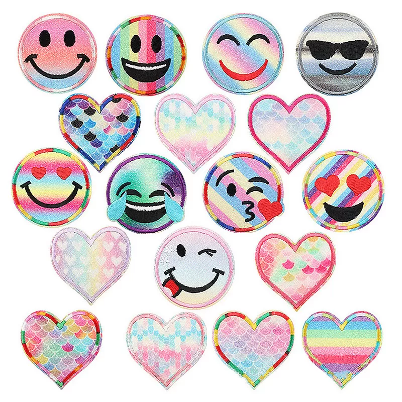 INF Broderede strygemærker, 18 stk.