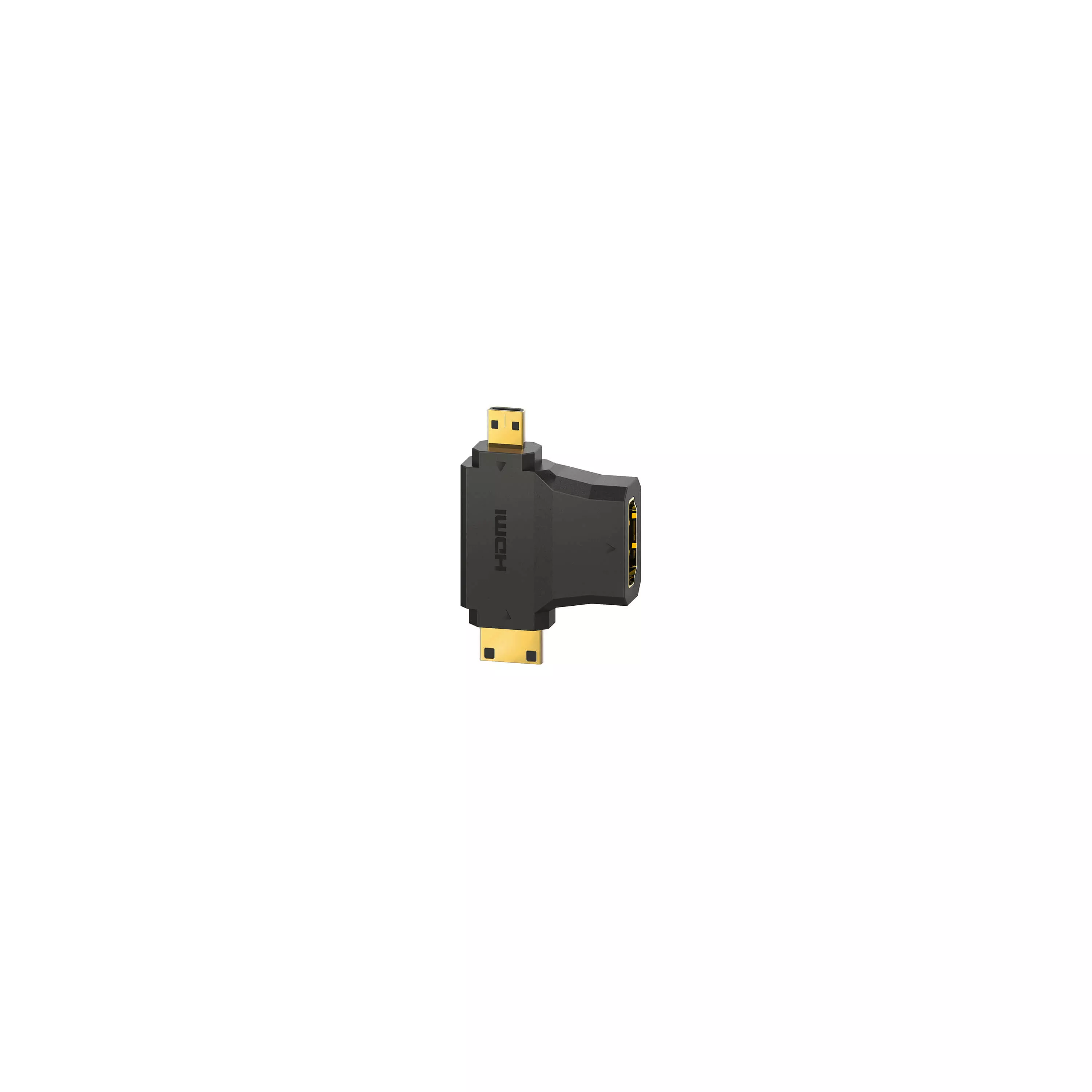 HAMA Adapter HDMI til Typ C (Mini)/D (Micro) Guld Sort