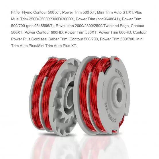 Confezione Da 2 Bobine Di Filo Nylon Per Decespugliatori Flymo Fly021 513937190 15 Mm X 11 Mt 85577709 - Foto 13