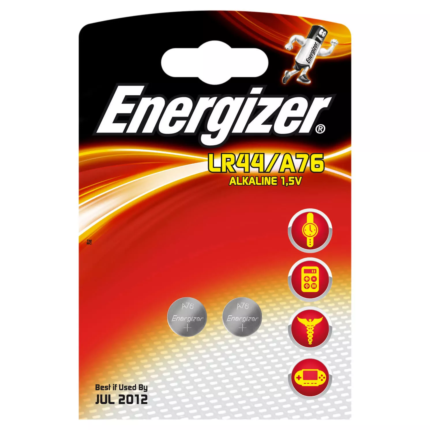 ENERGIZER Knapcellebatteri LR44/A76 Alkaline 2-pak