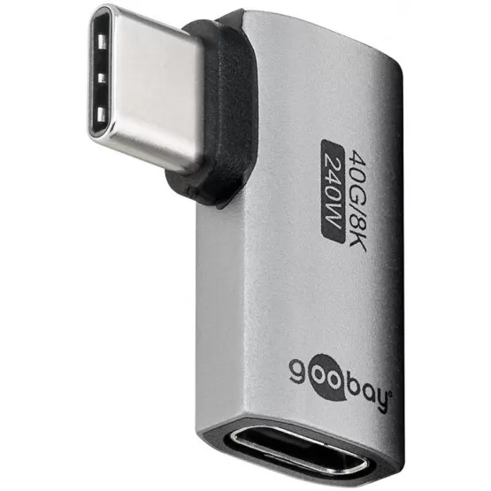 Goobay USB-C -adapter horisontal 90°, USB4
