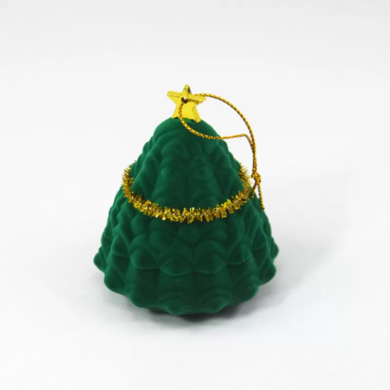 INF Juleaftens smykker gaveæske til øreringe, ringe og halskæder Grøn