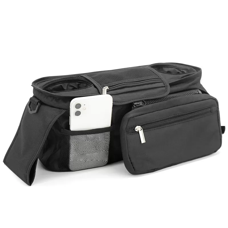 INF Oxford-opbevaringstaske til klapvogne - Sort