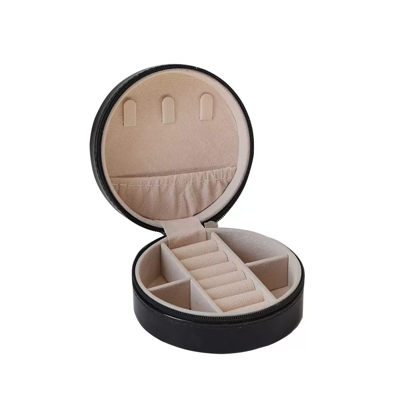 INF Elegant smykkeskrin i PU-læder Sort