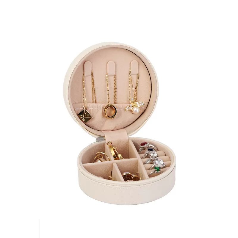 INF Smykkeskrin med krydsmønster - Elegant opbevaringsløsning hvid