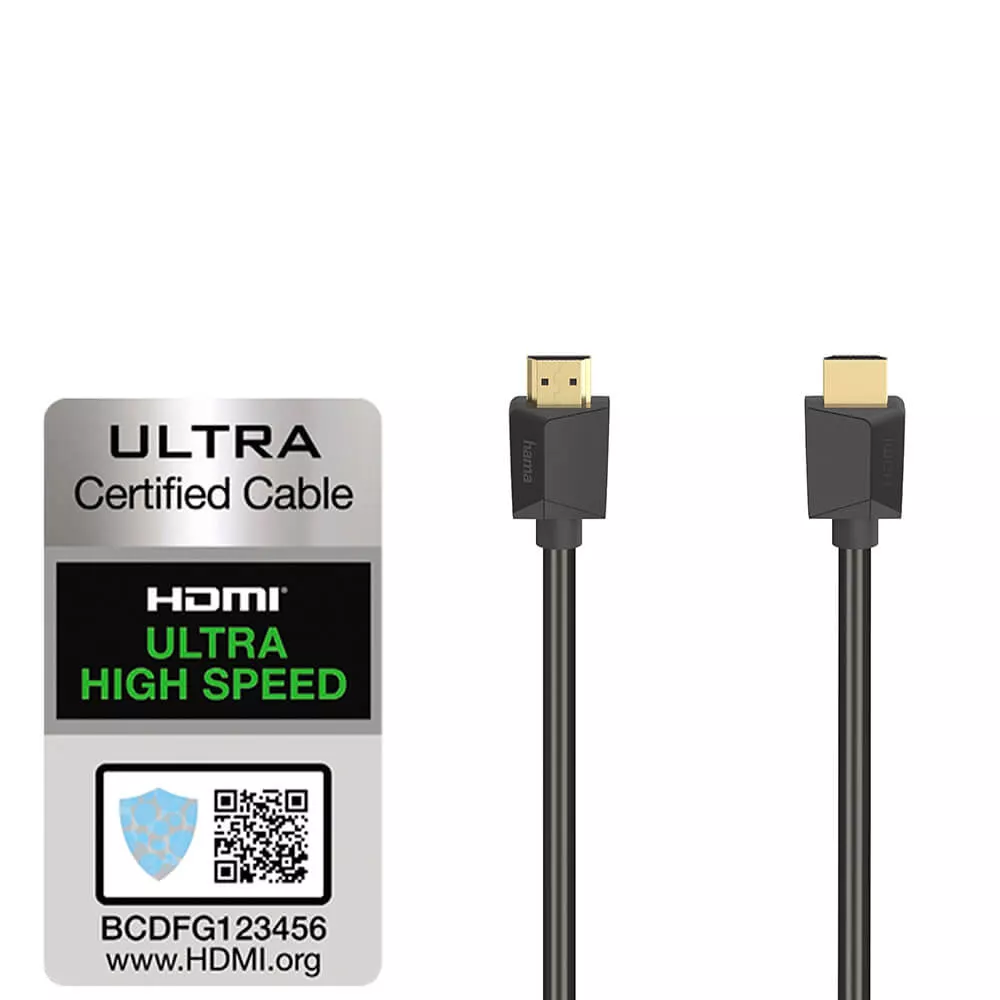 HAMA Kabel HDMI High Speed 8K 48Gbit/s Sort 2.0m