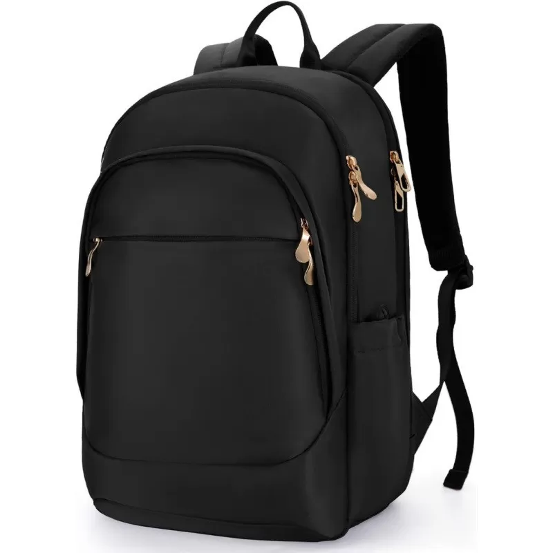 INF Stor rummelig business rygsæk til mænd, bærbar rygsæk Sort