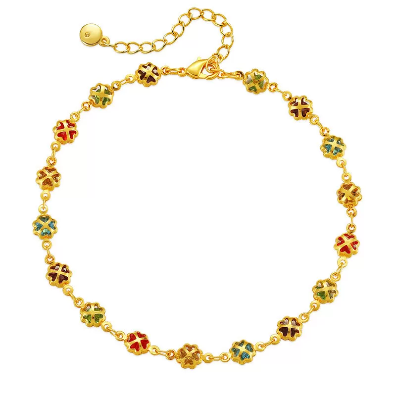 INF Blomsterformet, farverig zirkonankel