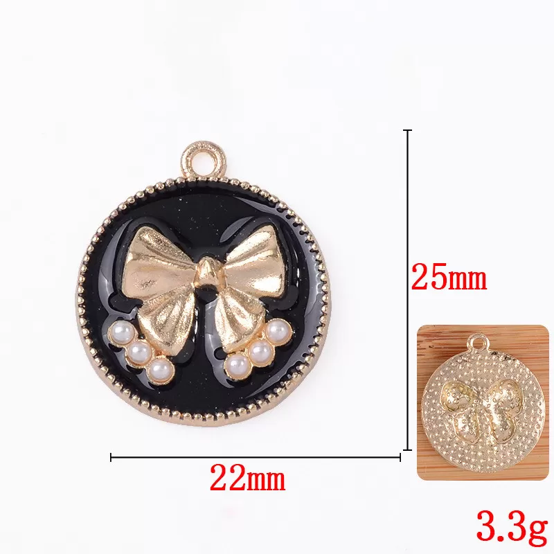 INF 10 stk. Legering Charms - Sort Retro Koreansk Stil Taske Dekoration Materiale C