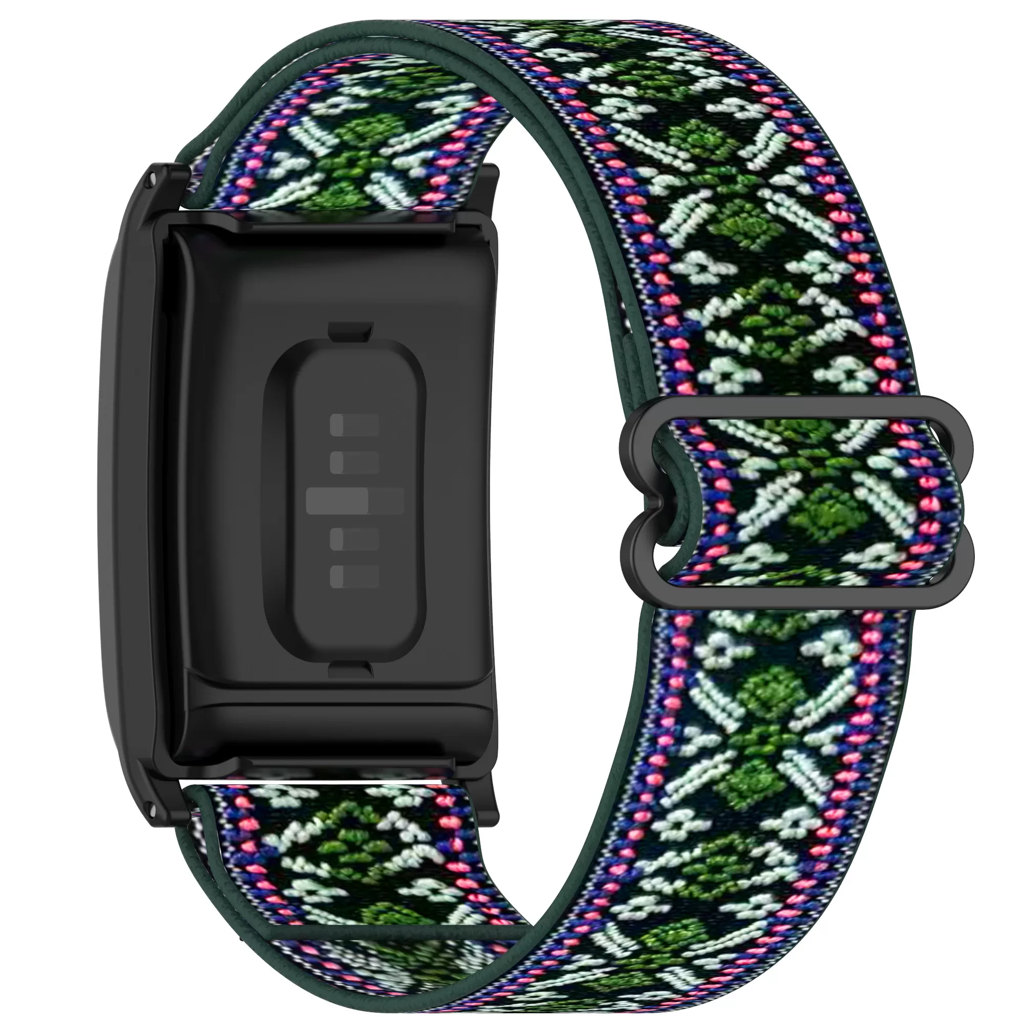 INF Komfortabelt elastisk nylon WHOOP 4.0-bånd - Sort grøn