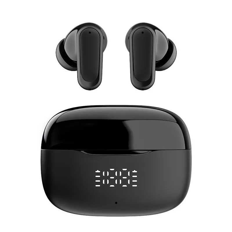 INF SP18 Sorte Bluetooth-øretelefoner: Trådløs 5.3, Lang batteritid