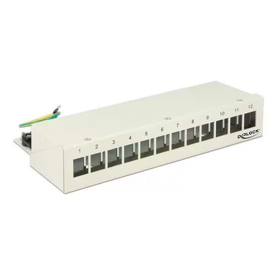 Patch panel 12ports keystone modules shielded clip DINrails