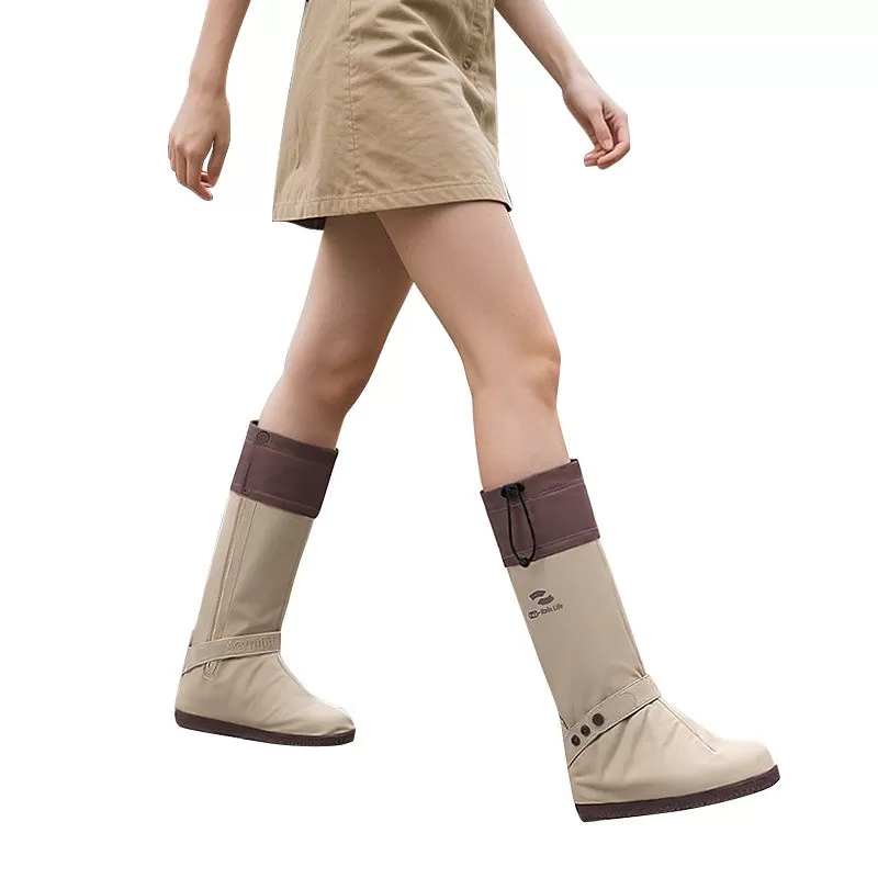 INF Fortykket vandtæt høj rør regn skoovertræk - Ideel til udendørs aktiviteter M Kaki