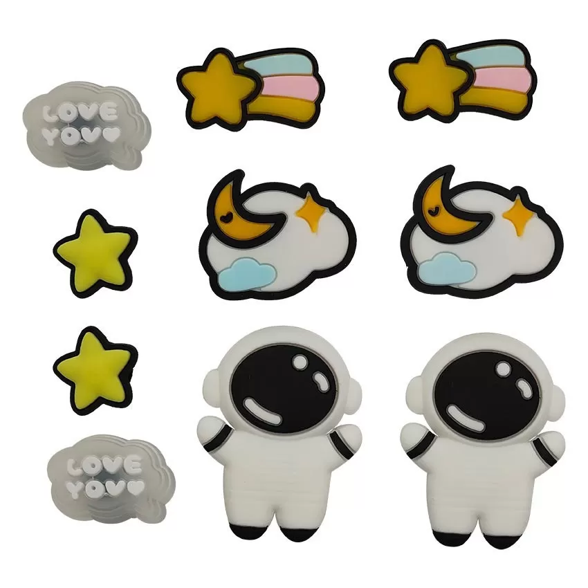 INF DIY Croc Charms Tilbehørssæt - Søde Silikone Sko Dekorationer