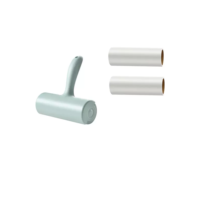 INF 12 cm fnugrulle med 4 genopfyldningsruller - Effektiv fjerner af dyrehår og tøjfnug Grøn