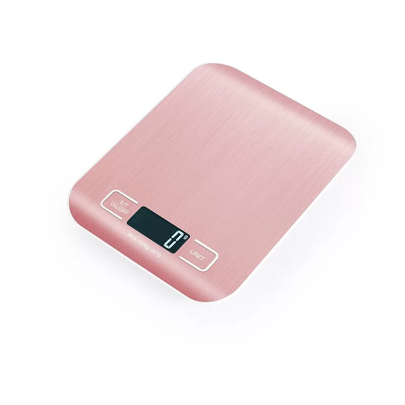 INF Rose Gold Køkkenvægt med Tare Funktion og Batteri Inkluderet 5 kg/1 g