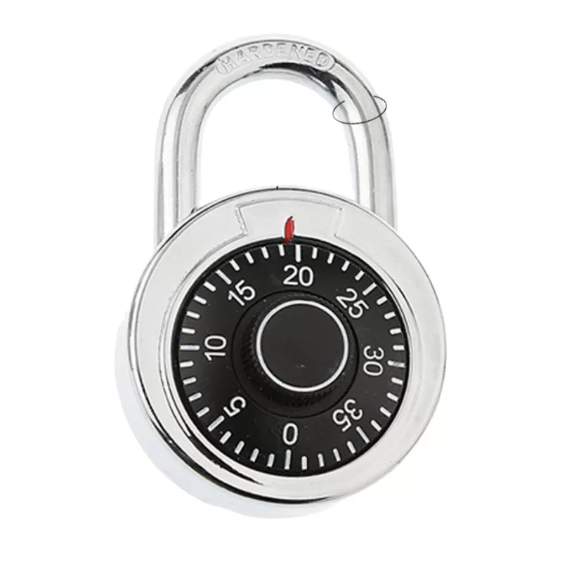 INF Rund Kombinationshængelås med Drejeknap - Zinklegering Sikkerhedslås til Fitnesscenter, Skab, Bagage
