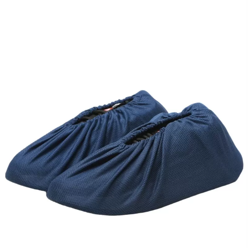 INF (Størrelse 36-44) 5 Par Vaskbare Skridsikre Indendørs Skoovertræk til Hjem/Kontor Blå