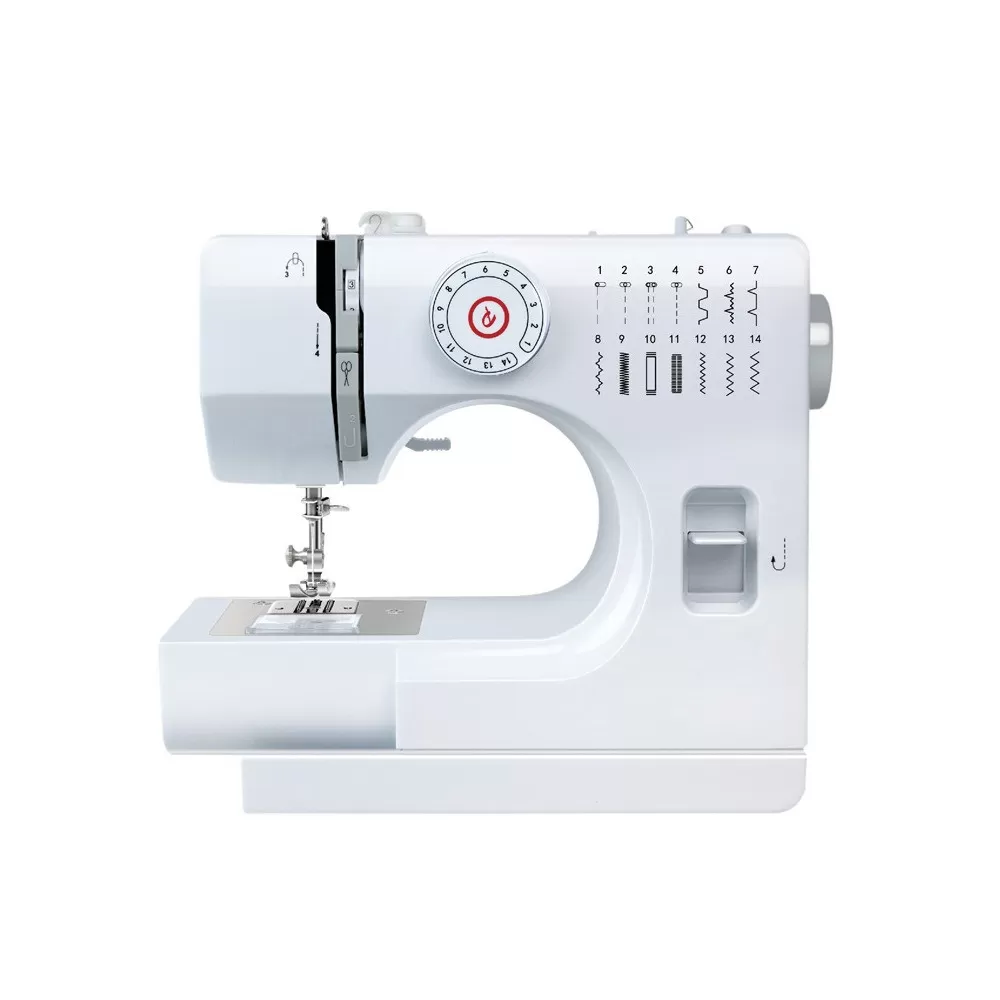 INF Multifunktionel elektrisk symaskine med dobbelt nål - EU-stik, bærbar mini husholdnings symaskine