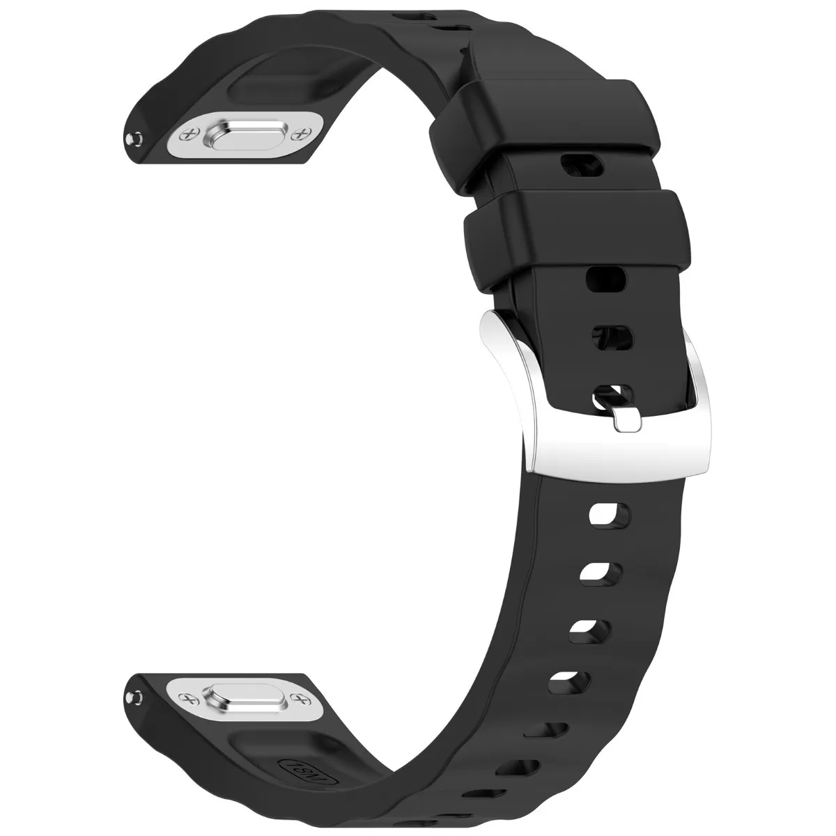 INF Silikone Udskiftningsrem Kompatibel med Huawei Watch GT6 46mm - Sort