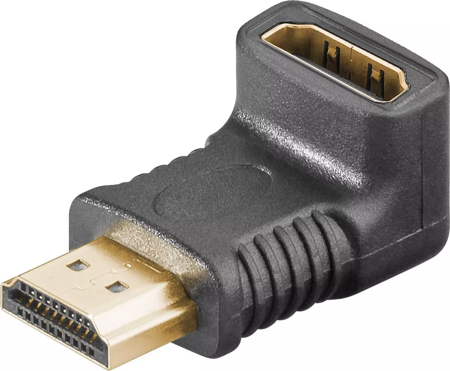 Goobay HDMI -vinkeladapter, forgyldt (4K 60 Hz)