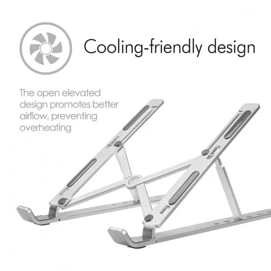 Computer Stander Image Computerstander Sammenfoldelig X shaped Aluminium Sølv
