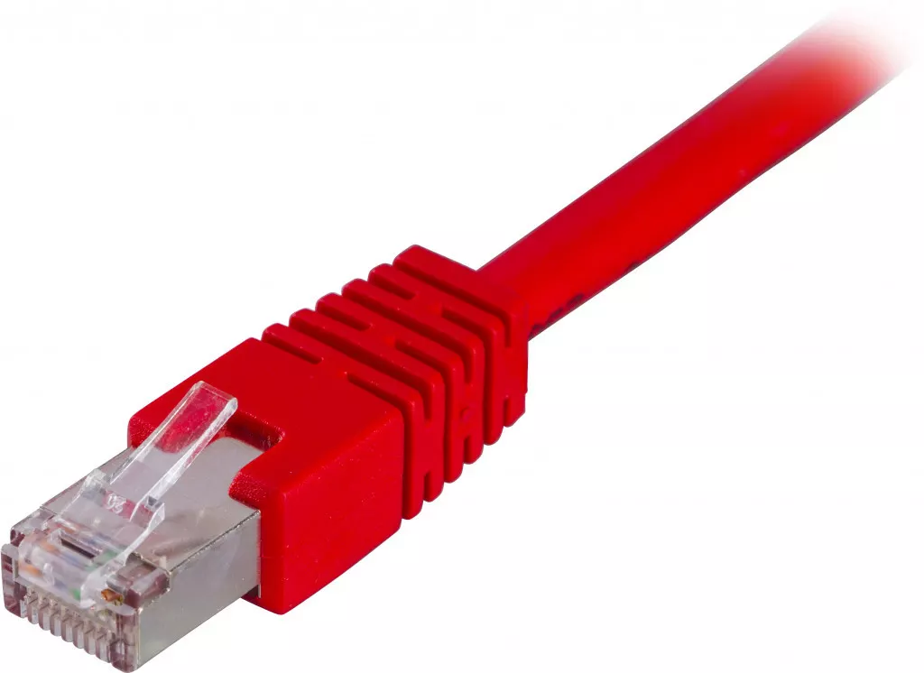 deltaco F/UTP Cat6 patch cable, LSZH, 1.5m, red